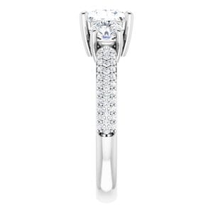 Rings 14K White 5.5 mm Square Engagement Ring Mounting