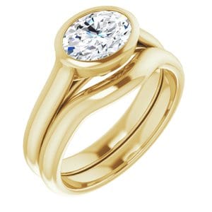 Rings 14K Yellow 8x6 mm Oval Engagement Ring Mounting