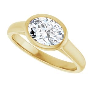 Rings 14K Yellow 8x6 mm Oval Engagement Ring Mounting