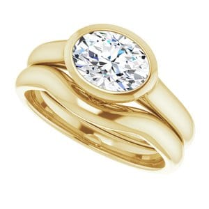Rings 14K Yellow 8x6 mm Oval Engagement Ring Mounting