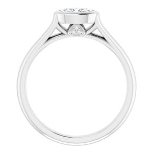 Rings 14K White 6x4 mm Oval Engagement Ring Mounting