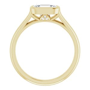 Rings 14K Yellow 7x5 mm Emerald Engagement Ring Mounting