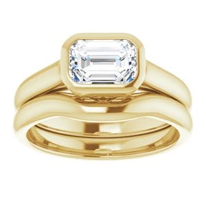 Rings 14K Yellow 7x5 mm Emerald Engagement Ring Mounting