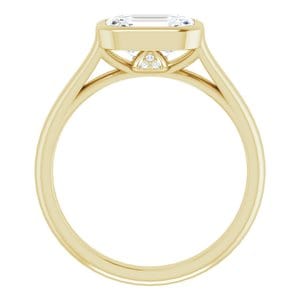 Rings 14K Yellow 8x6 mm Emerald Engagement Ring Mounting