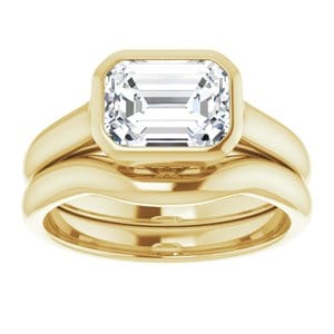 Rings 14K Yellow 8x6 mm Emerald Engagement Ring Mounting