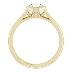 Rings 14K Yellow 5 mm Asscher Engagement Ring Mounting