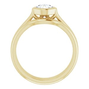 Rings 14K Yellow 5 mm Asscher Engagement Ring Mounting