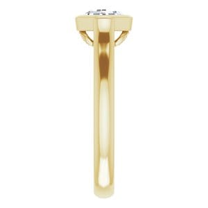 Rings 14K Yellow 5 mm Asscher Engagement Ring Mounting