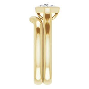 Rings 14K Yellow 5 mm Asscher Engagement Ring Mounting