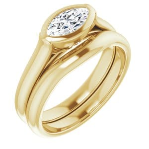 Rings 14K Yellow 8x4 mm Marquise Engagement Ring Mounting