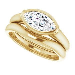 Rings 14K Yellow 10x5 mm Marquise Engagement Ring Mounting