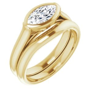 Rings 14K Yellow 9x4.5 mm Marquise Engagement Ring Mounting