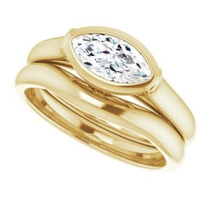 Rings 14K Yellow 9x4.5 mm Marquise Engagement Ring Mounting