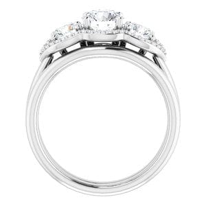 Rings 14K White 5.8 mm Round Engagement Ring Mounting