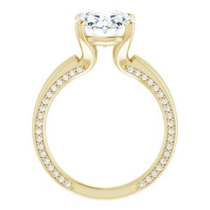 Rings 14K Yellow 11x9 mm Oval Engagement Ring Mounting