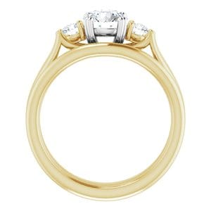 Rings 14K Yellow/White 6mm Round Engagement Ring Mounting