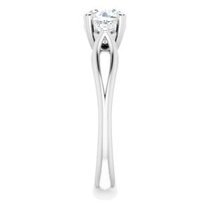 Rings 14K White 5.8mm Round Engagement Ring Mounting
