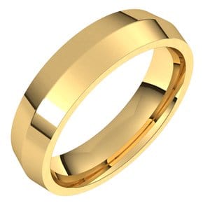Rings 18K Yellow 5 mm Knife Edge Comfort Fit Band Size 9