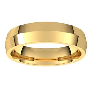 Rings 18K Yellow 5 mm Knife Edge Comfort Fit Band Size 9