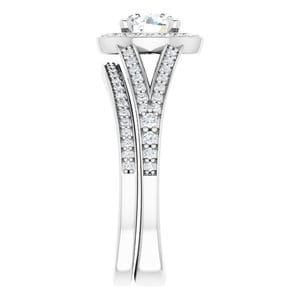 Rings 14K White 5.8 mm Round Engagement Ring Mounting