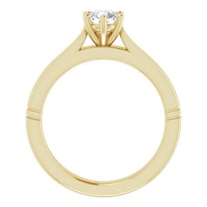 Rings 14K Yellow 4.8 mm Round Solitaire Engagement Ring Mounting
