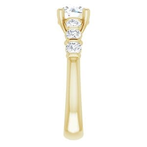 Rings 14K Yellow 6.5 mm Round Engagement Ring Mounting