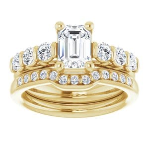 Rings 14K Yellow 7x5 mm Emerald Engagement Ring Mounting