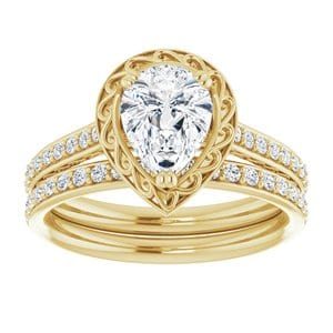 Rings 14K Yellow 8x6 mm Pear Engagement Ring Mounting