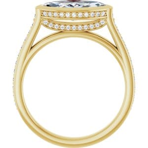 Rings 18K Yellow 12x6 mm Marquise Engagement Ring Mounting