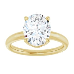 Rings 14K Yellow 10x8 mm Oval Engagement Ring Mounting