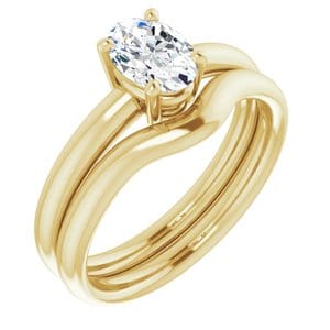 Rings 14K Yellow 7x5 mm Oval Engagement Ring Mounting