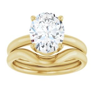 Rings 14K Yellow 10x8 mm Oval Engagement Ring Mounting