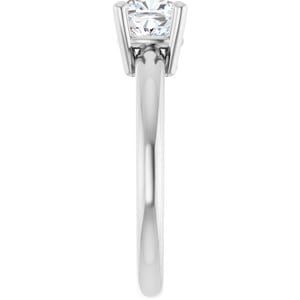 Rings 14K White 6 mm Cushion Engagement Ring Mounting