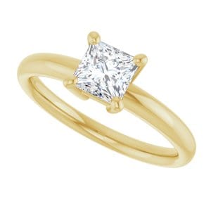 Rings 14K Yellow 5 mm Square Engagement Ring Mounting
