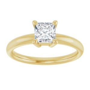 Rings 14K Yellow 5 mm Square Engagement Ring Mounting