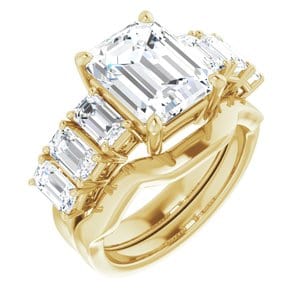 Rings 14K Yellow 10x8 mm Emerald Engagement Ring Mounting