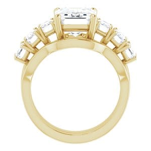 Rings 14K Yellow 10x8 mm Emerald Engagement Ring Mounting