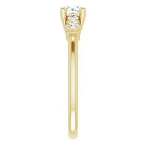 Rings 14K Yellow 4.8 mm Round Engagement Ring Mounting