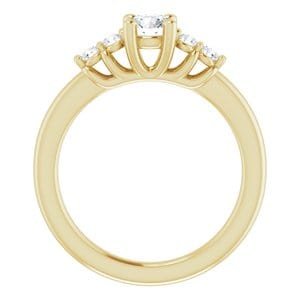 Rings 14K Yellow 4.8 mm Round Engagement Ring Mounting