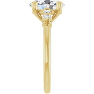 Rings 14K Yellow 10x8 mm Oval Engagement Ring Mounting