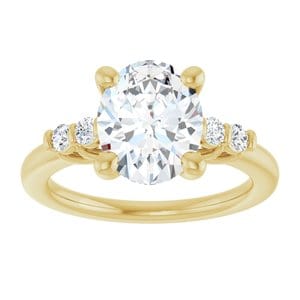 Rings 14K Yellow 10x8 mm Oval Engagement Ring Mounting