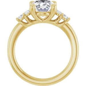 Rings 14K Yellow 10x8 mm Oval Engagement Ring Mounting