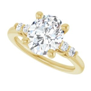 Rings 14K Yellow 10x8 mm Oval Engagement Ring Mounting
