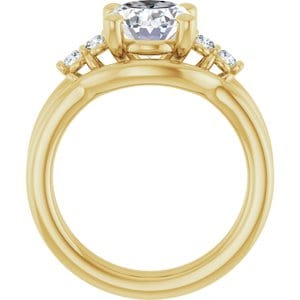 Rings 14K Yellow 10x8 mm Oval Engagement Ring Mounting
