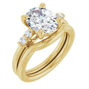 Rings 14K Yellow 10x8 mm Oval Engagement Ring Mounting