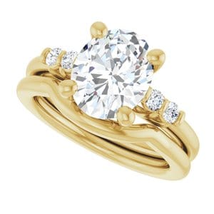 Rings 14K Yellow 10x8 mm Oval Engagement Ring Mounting