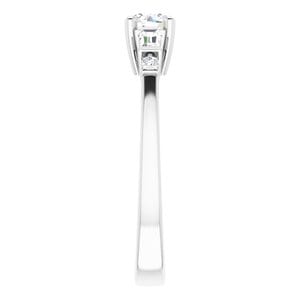 Rings 14K White 4.4 mm Round Engagement Ring Mounting