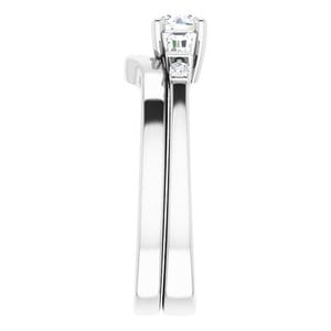Rings 14K White 4.4 mm Round Engagement Ring Mounting