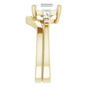 Rings 14K Yellow 9x7 mm Emerald Engagement Ring Mounting