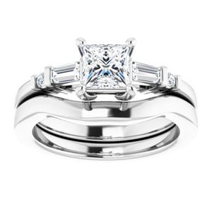 Sterling Silver 5 mm Square Engagement Ring Mounting